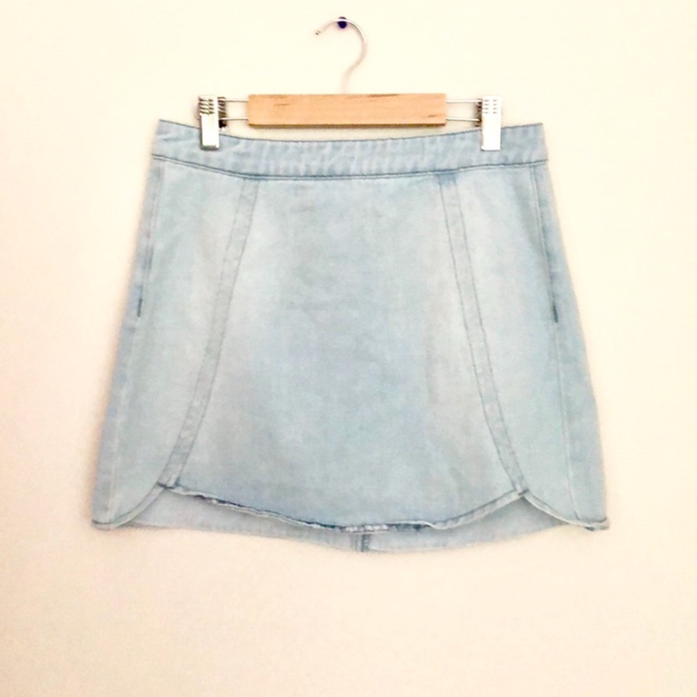 Pacsun Light Blue Jean Mini Skirt Size 25 - Picture 3 of 7